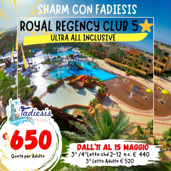 A SHARM CON FADIESIS - Dall'11 al 15 Maggio in Gruppo con Fadiesis Viaggi - Volo da Catania